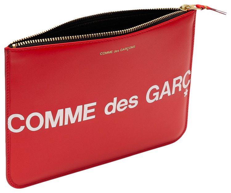 Comme des Garcons Huge Logo Wallet Red