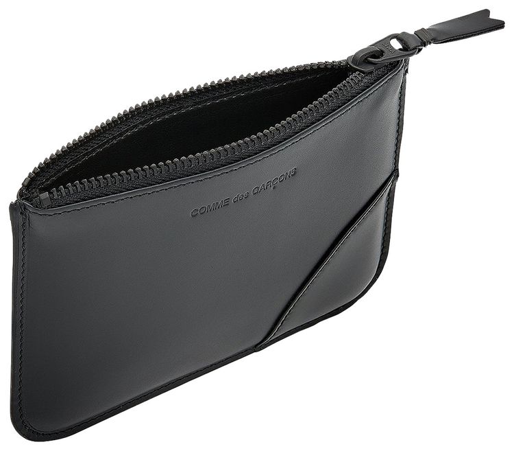 Comme des Garcons Leather Zip Pouch Very Black