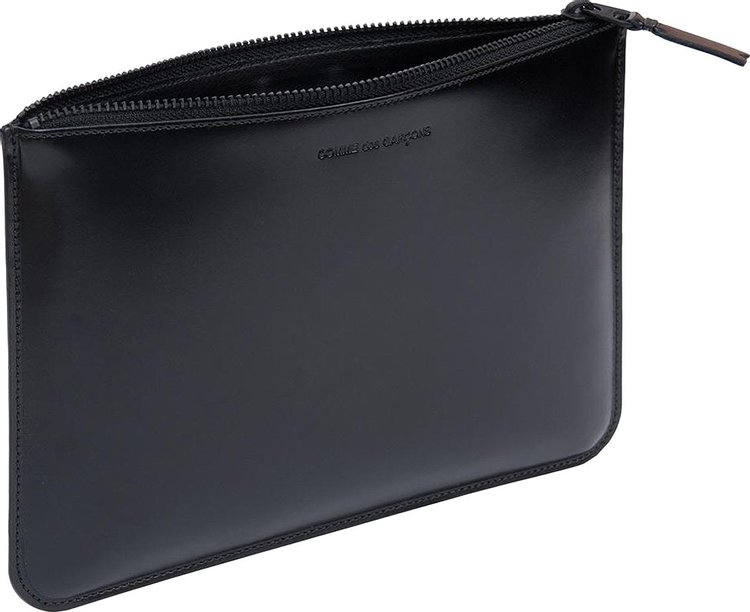 Comme des Garcons Leather Zip Pouch Very Black