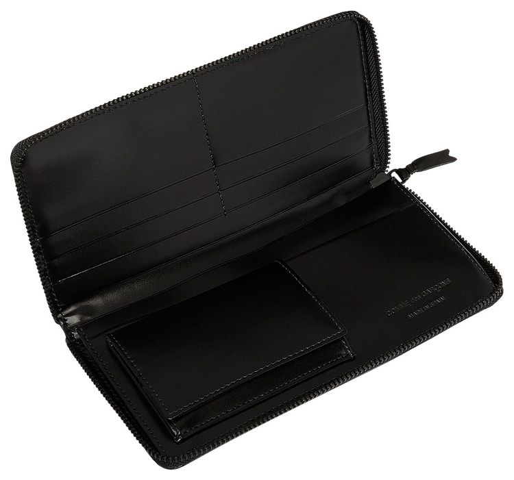 Comme des Garcons Leather Long Wallet Very Black