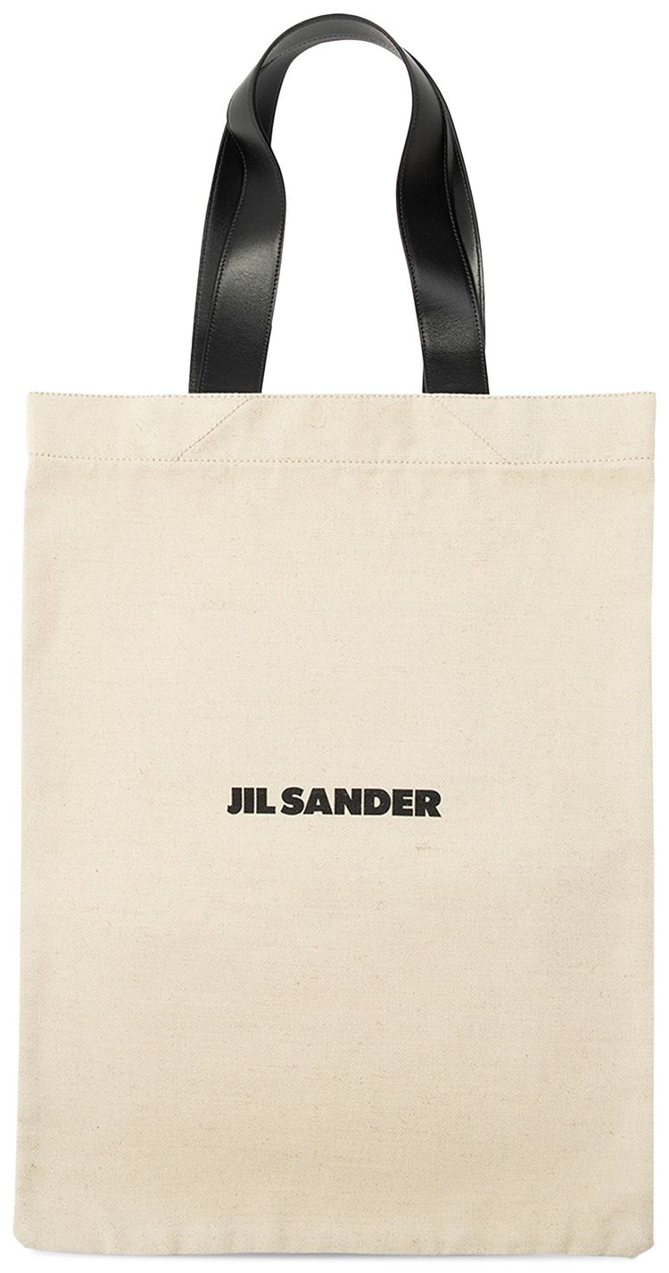 Jil Sander Grande Flat Shopper Bone