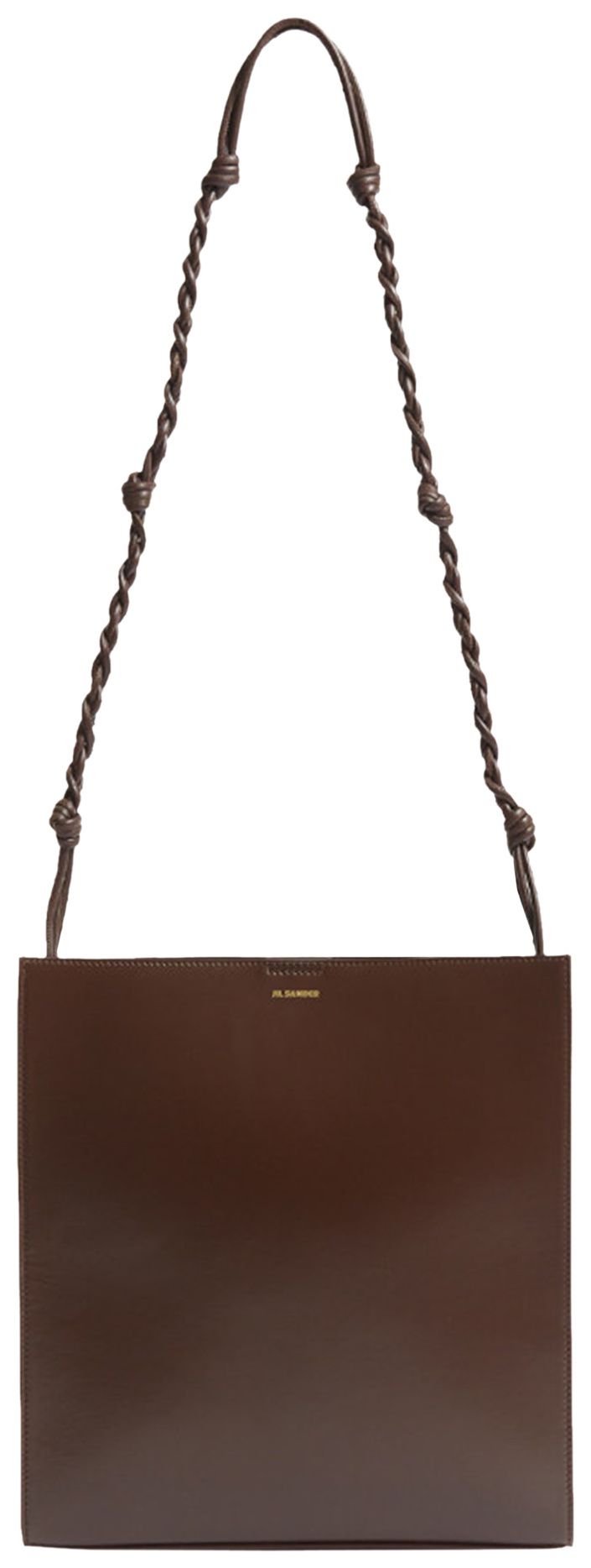 Jil Sander Tangle Medium Shoulder Bag Dark Brown
