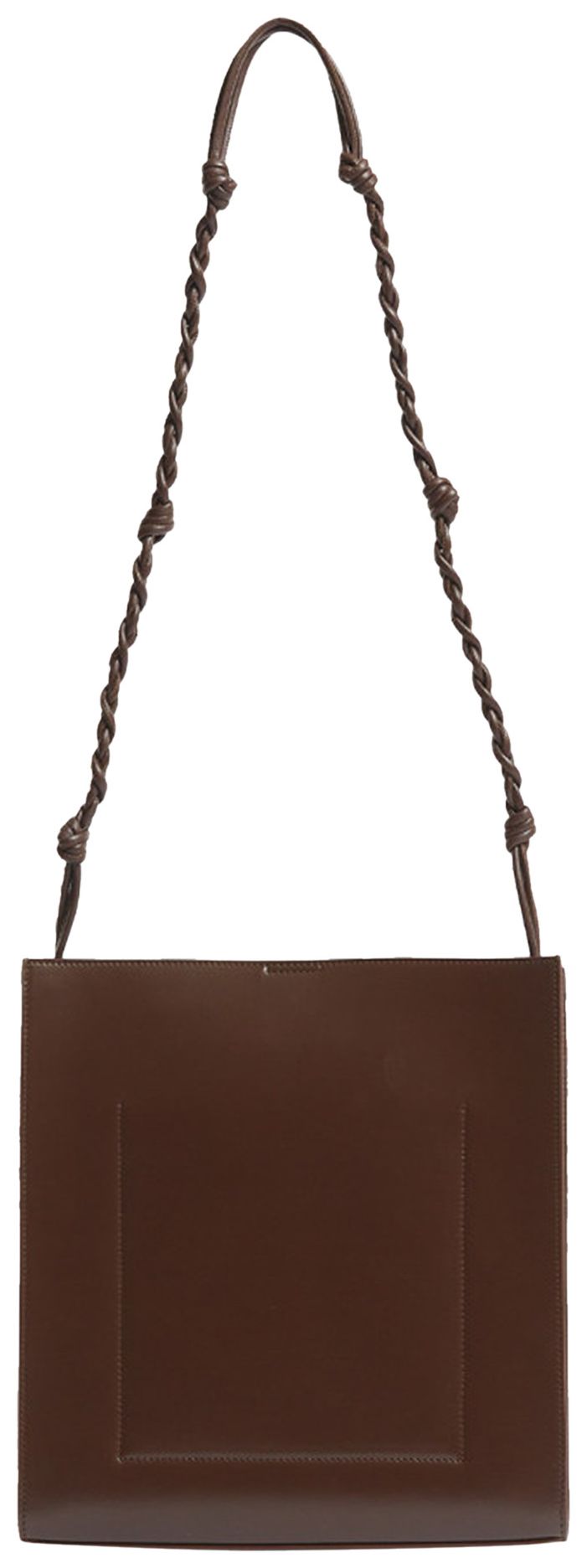 Jil Sander Tangle Medium Shoulder Bag Dark Brown