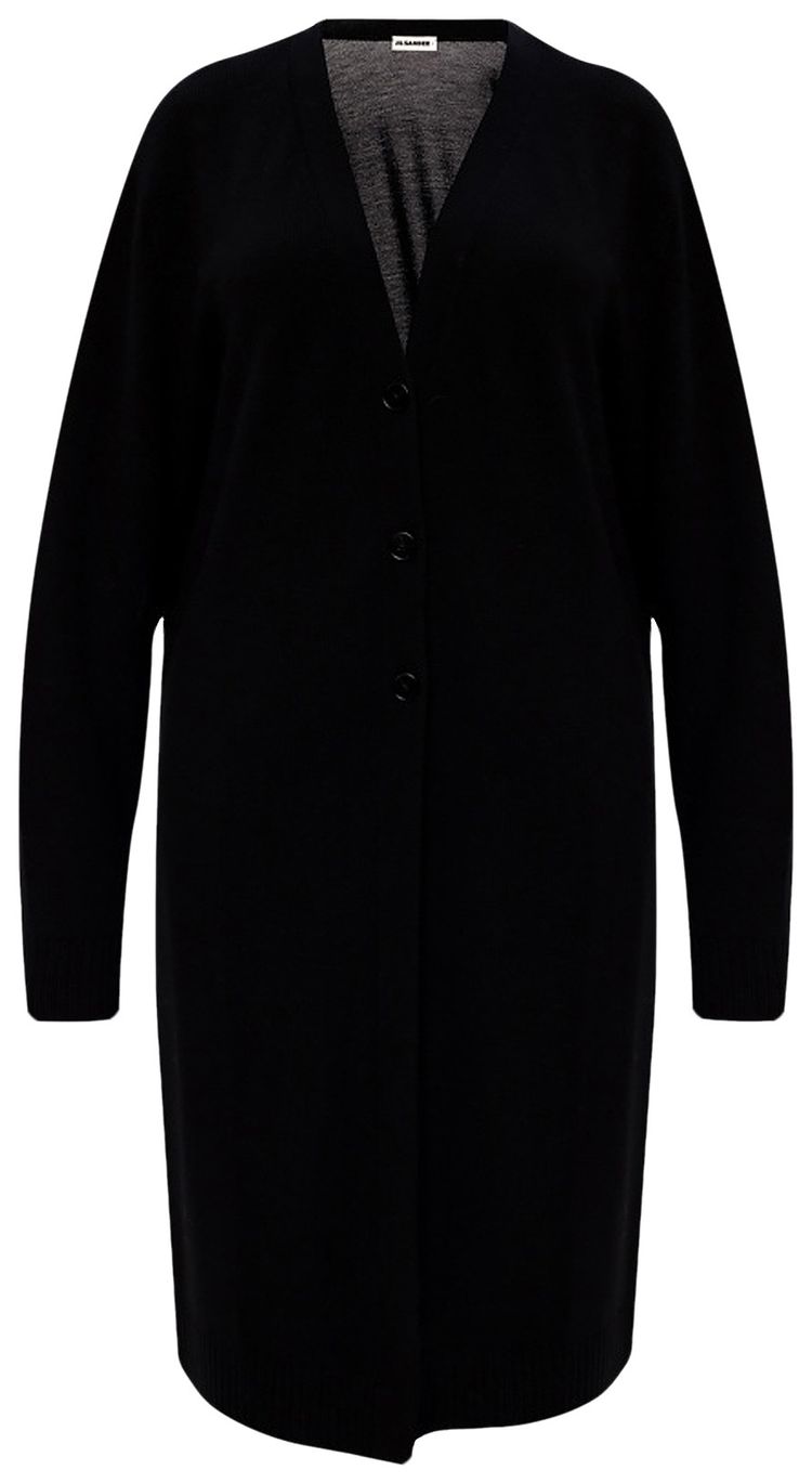 Jil Sander Long Cardigan Black