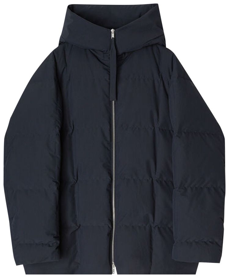 Jil Sander Fill Down Hooded Blouson Dark Blue