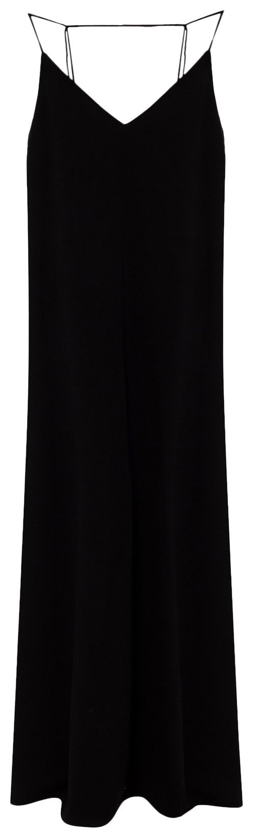 Jil Sander Spaghetti Stripes Evening Dress Black