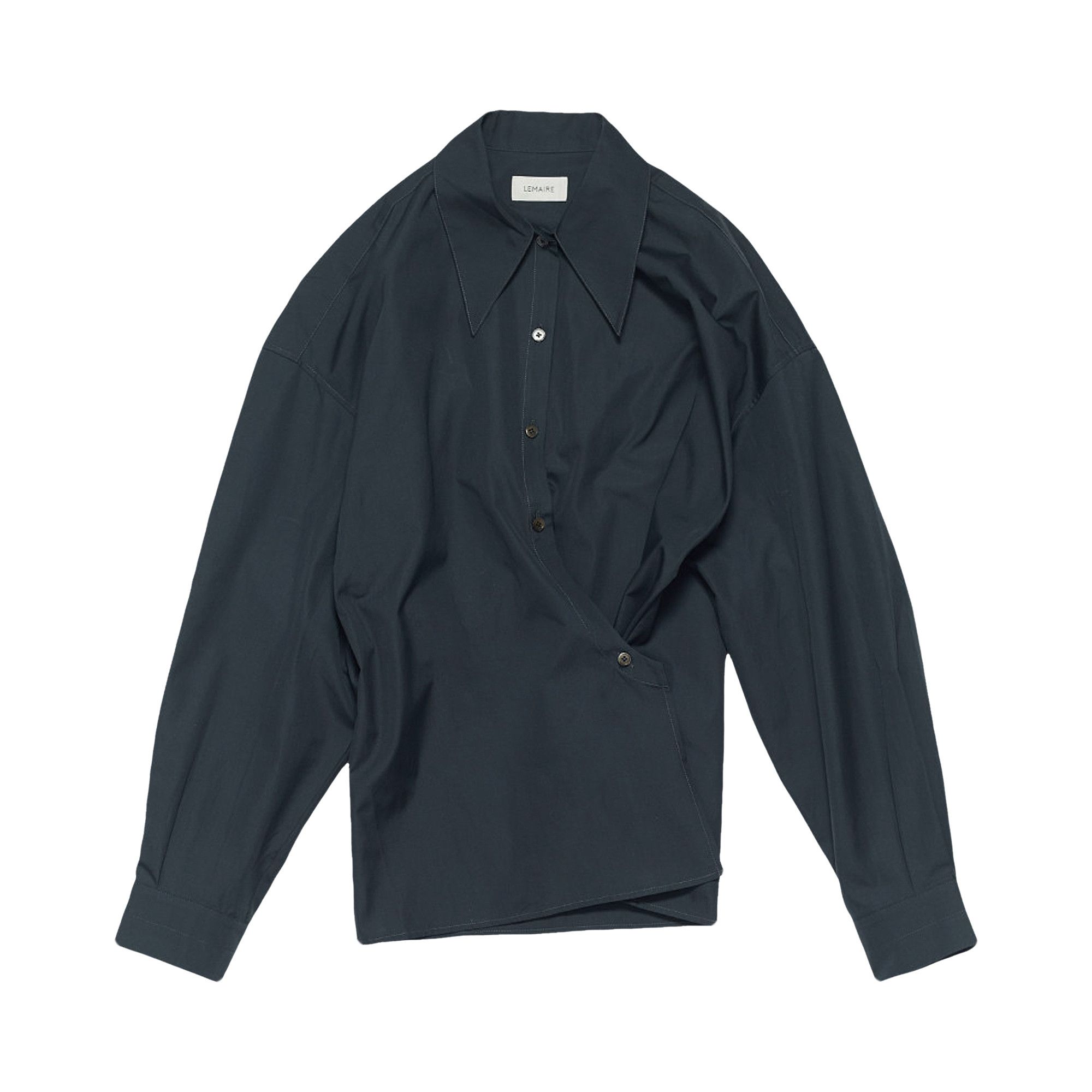 Buy Lemaire Twisted Shirt 'Dark Grey' - W 203 SH254 LF353 001 | GOAT