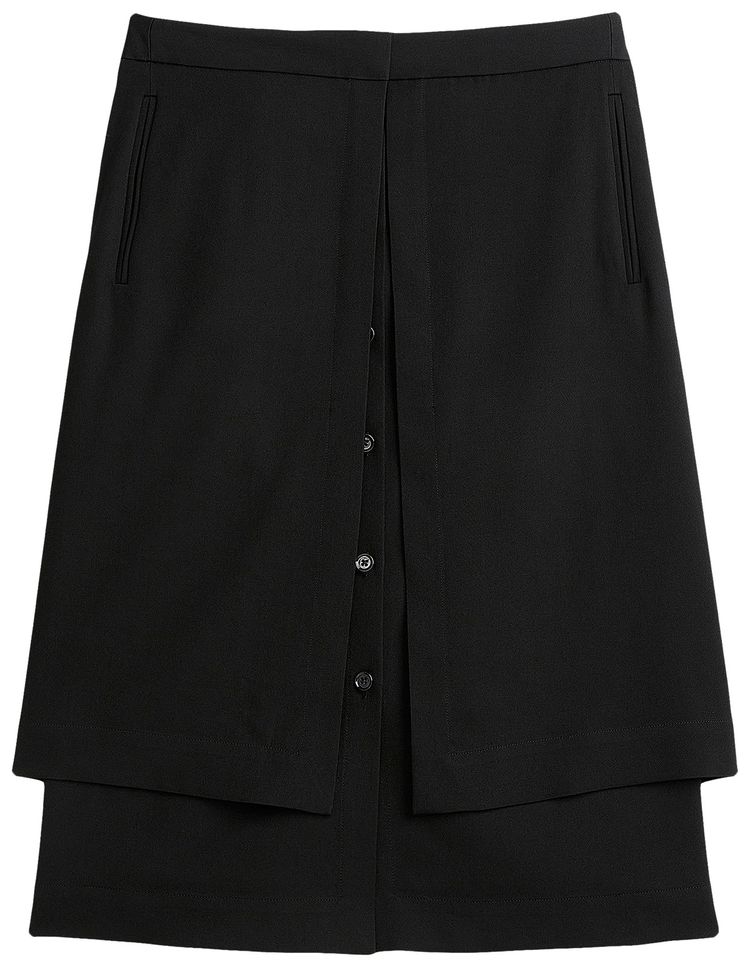 Lemaire Double Skirt Black