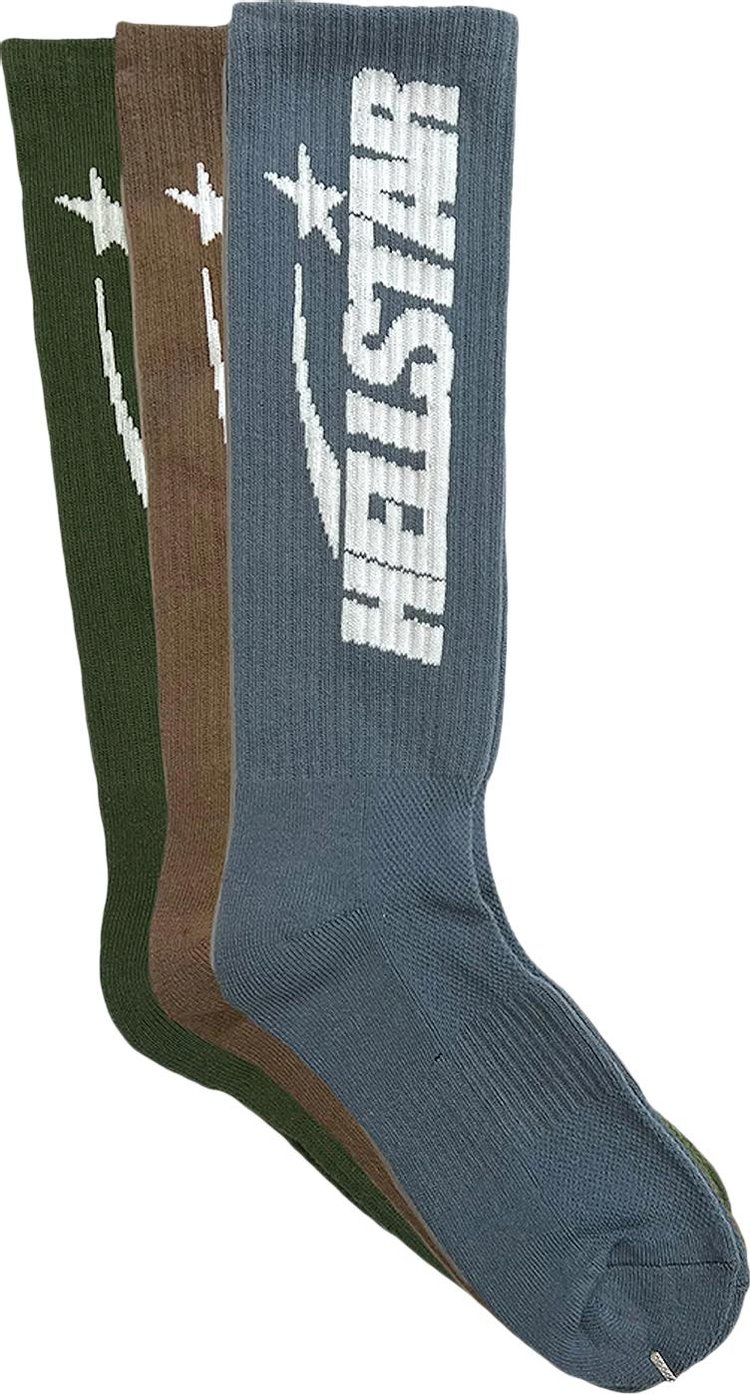 Hellstar Logo Socks (3 Pack) 'Earth Tone'