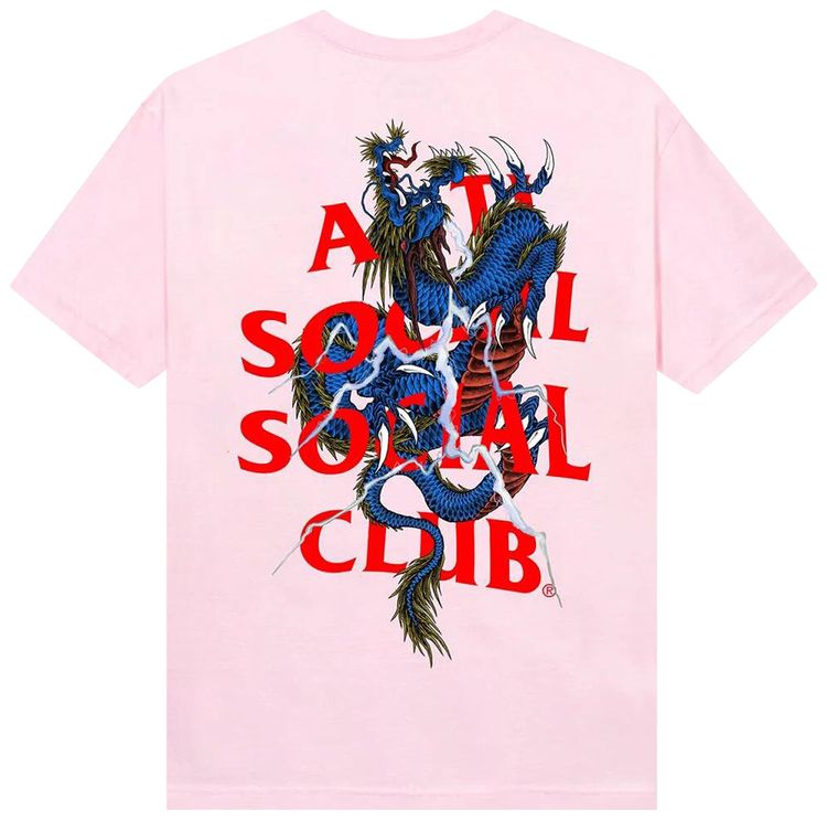 Anti Social Social Club Double Dragon Tee Pink