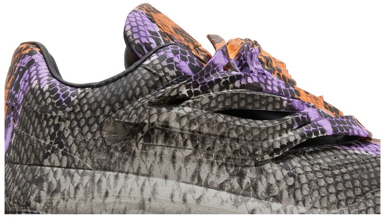 Versace Odissea Caged Rubber Medusa Sneaker Grey Orange Python