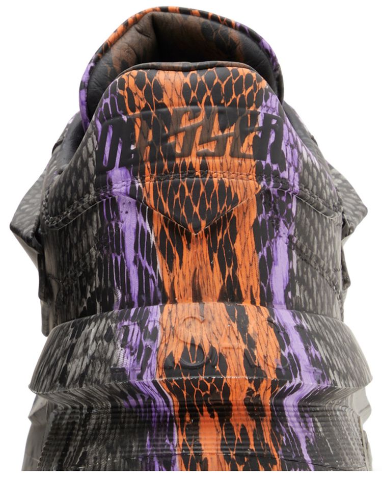 Versace Odissea Caged Rubber Medusa Sneaker Grey Orange Python