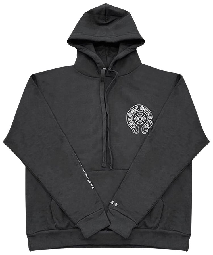 Chrome Hearts Silver Glitter Hoodie Black