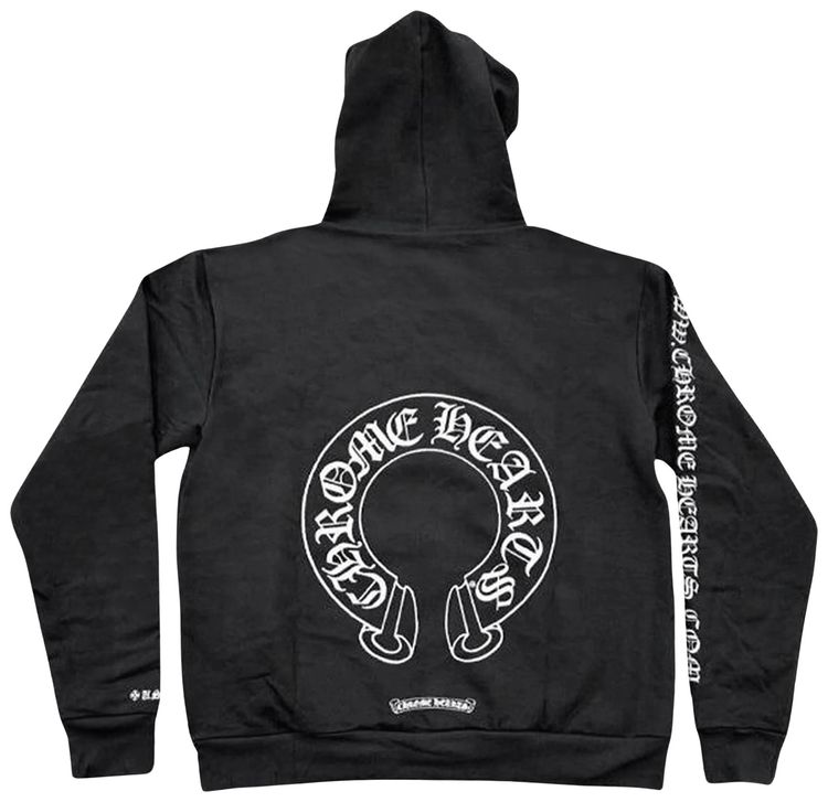 Chrome Hearts Silver Glitter Hoodie Black