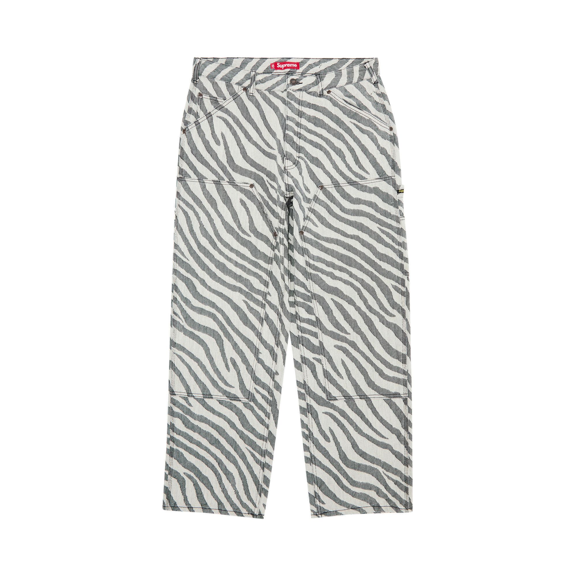 おすすめネット Buy Supreme Double Knee Painter Pant 'Zebra' - SS24P49 ZEBRA パンツ