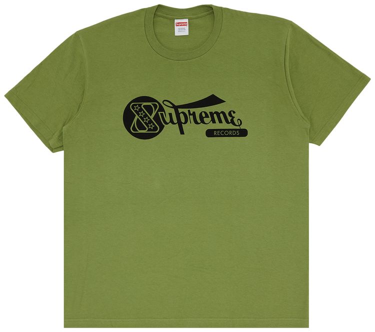 Supreme Records Tee Moss Green