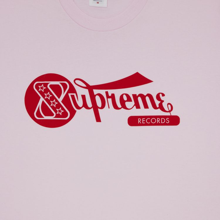 Supreme Records Tee Light Pink