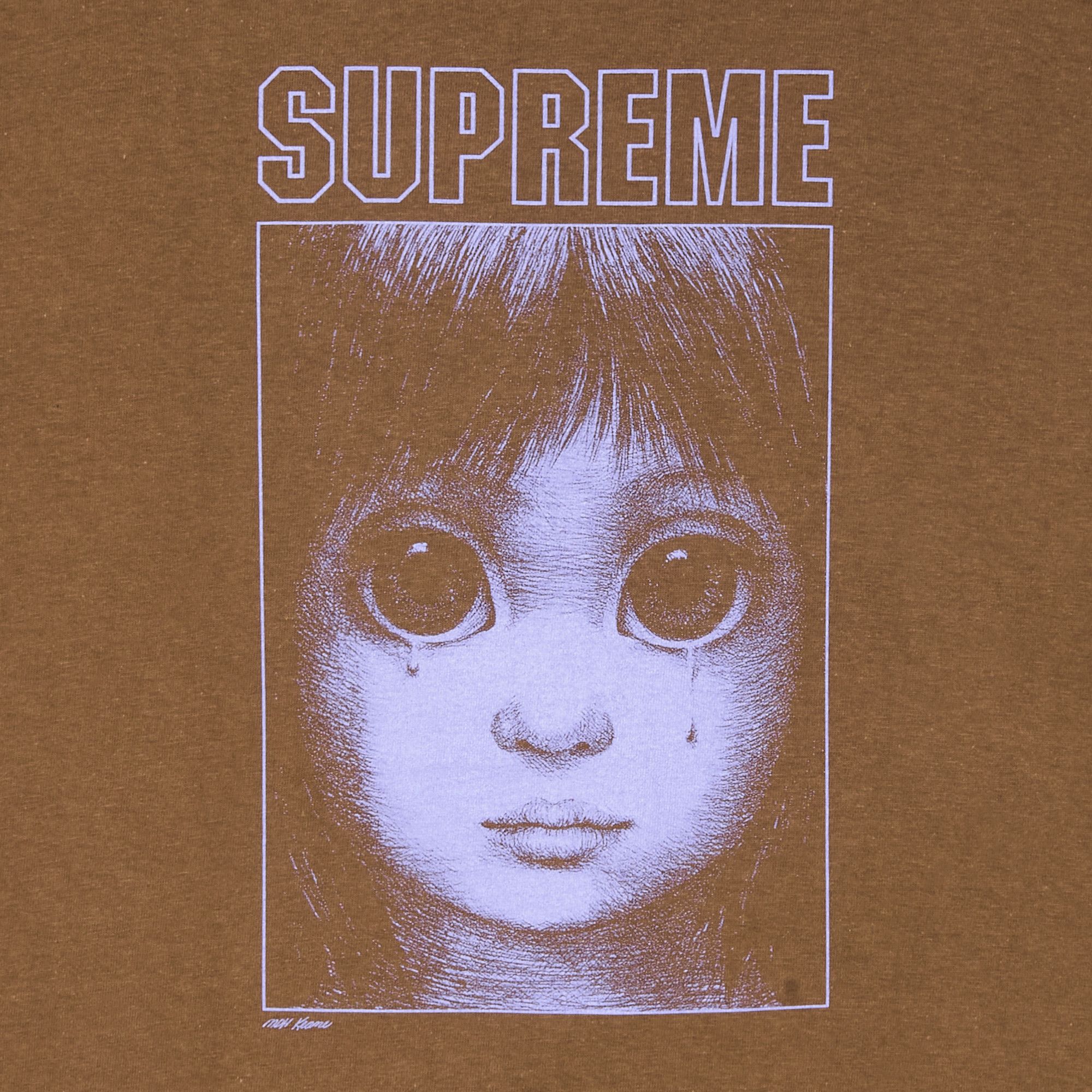 Size xxl Supreme Margaret Keane Teardrop Tee 'Brown'