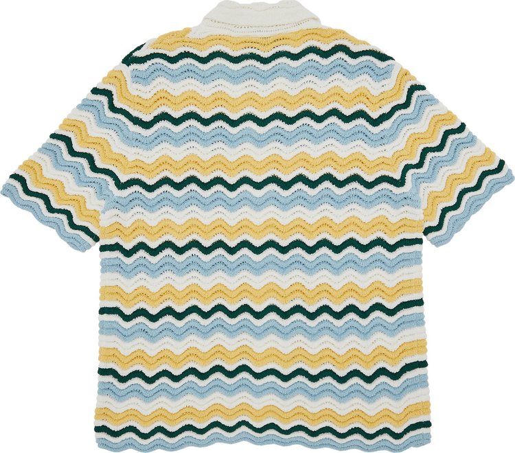 Casablanca Boucle Wave Shirt YellowBlue