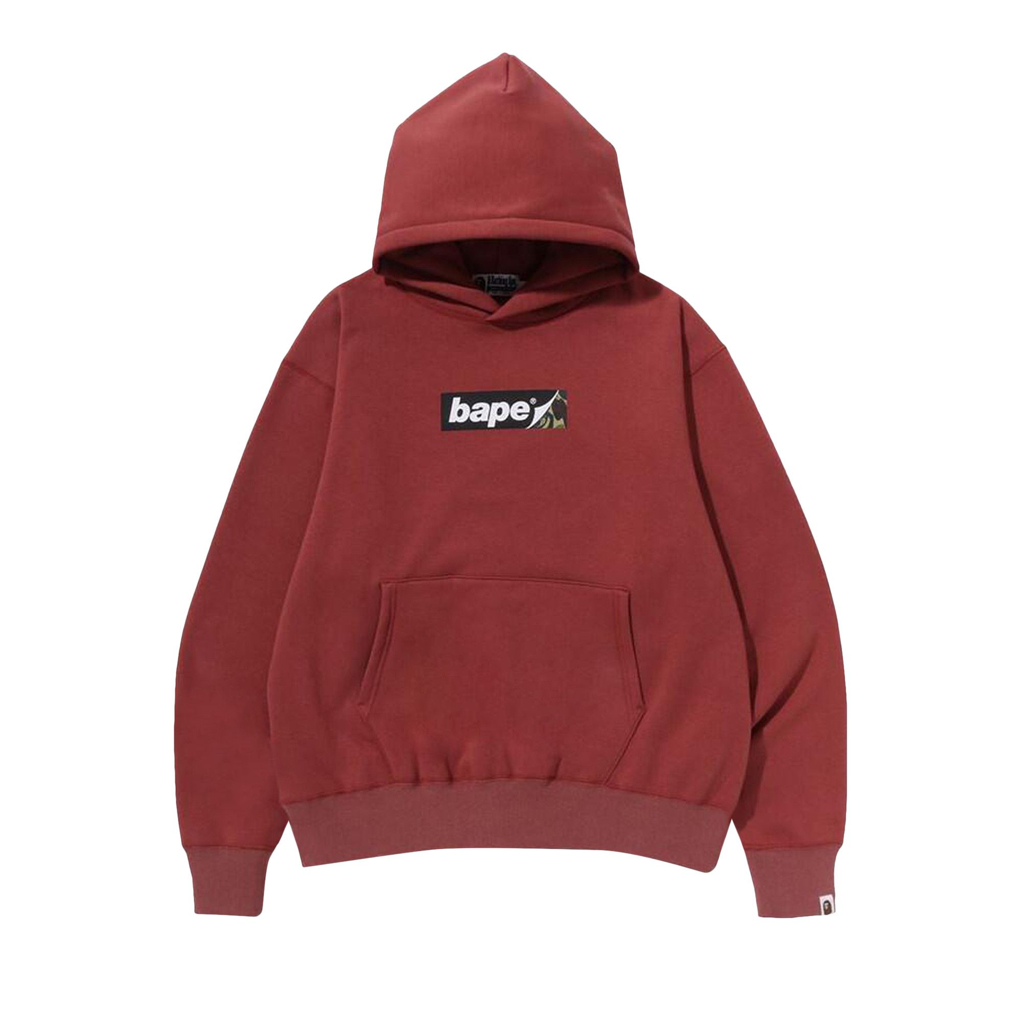 Size xxl BAPE Smooth Logo Relaxed Fit Hoodie 'Burgundy'