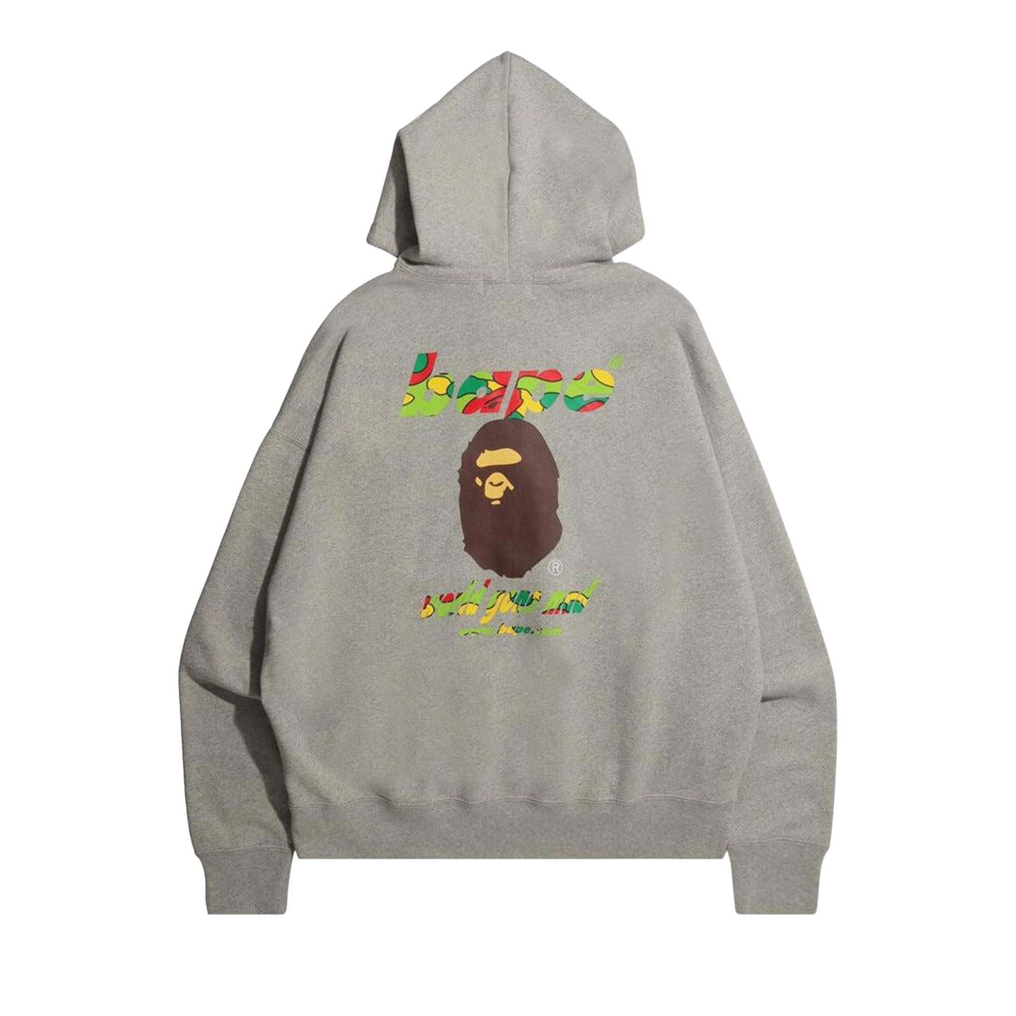 Size xxl BAPE Sta Camo WGM Ape Head Loose Fit Pullover Hoodie Grey