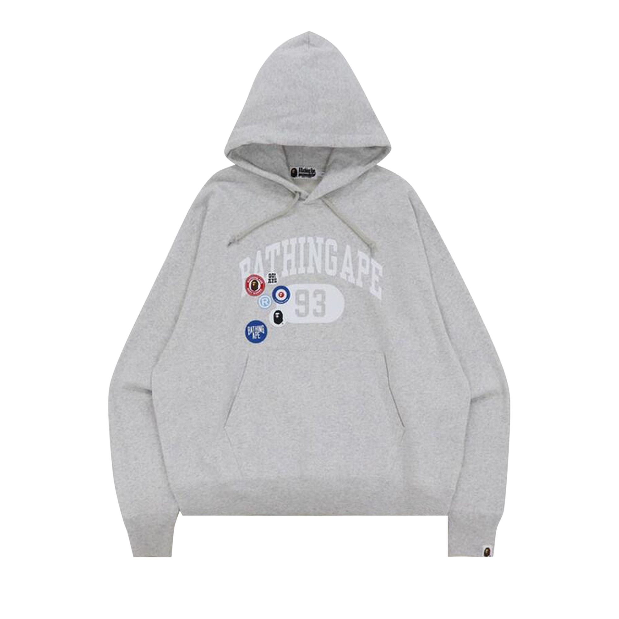 Bathing ape grey hoodie hot sale