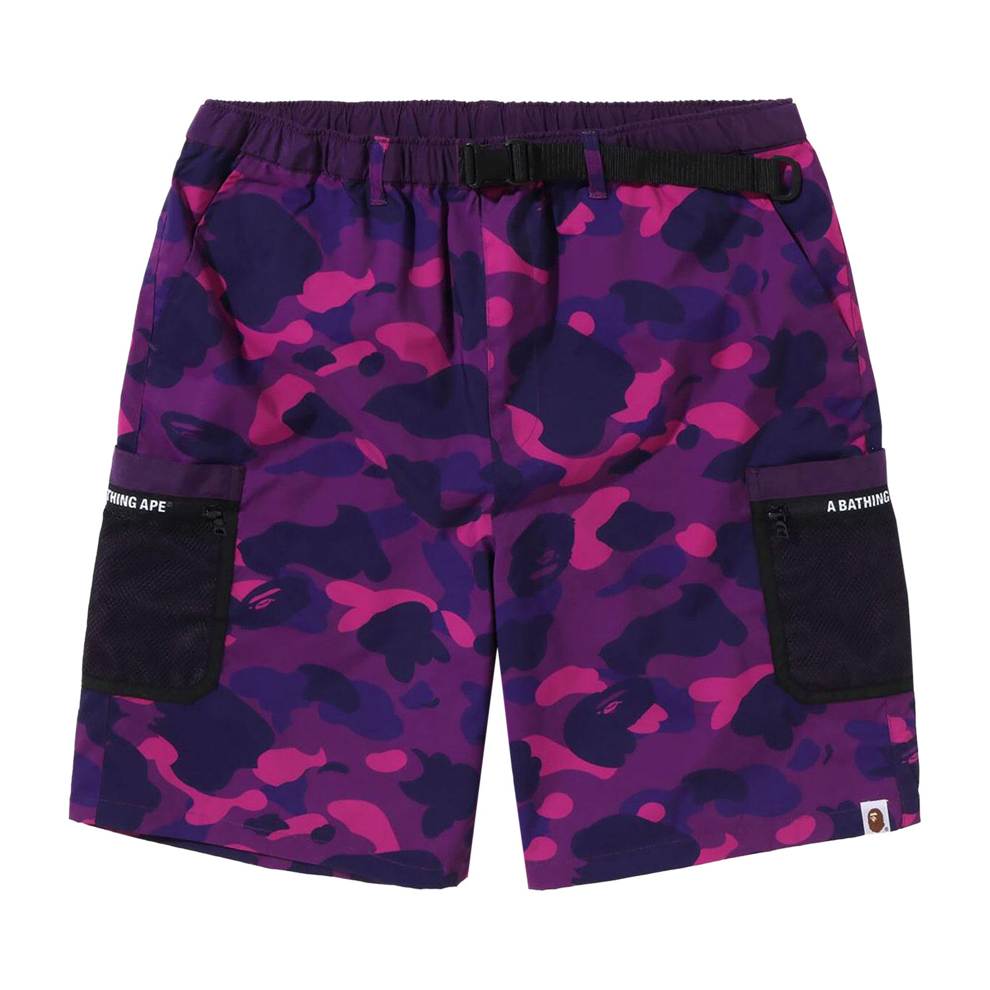 Buy BAPE Color Camo Mesh Pocket Shorts Purple 1I30 153 007 PURPLE GOAT CA