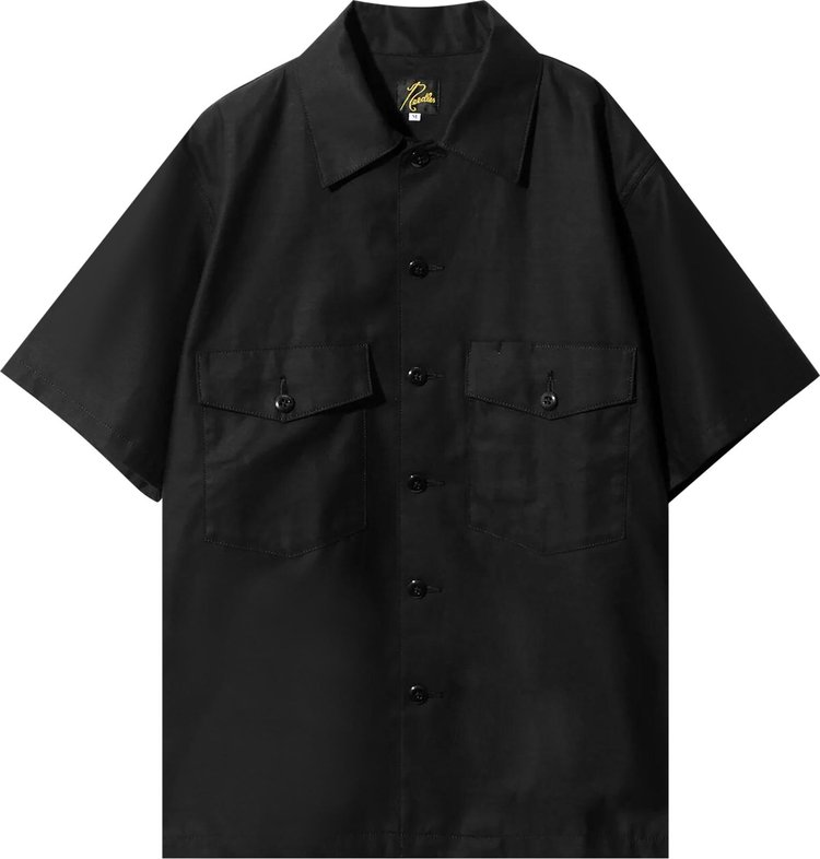 Needles Back Sateen Fatigue Shirt Black