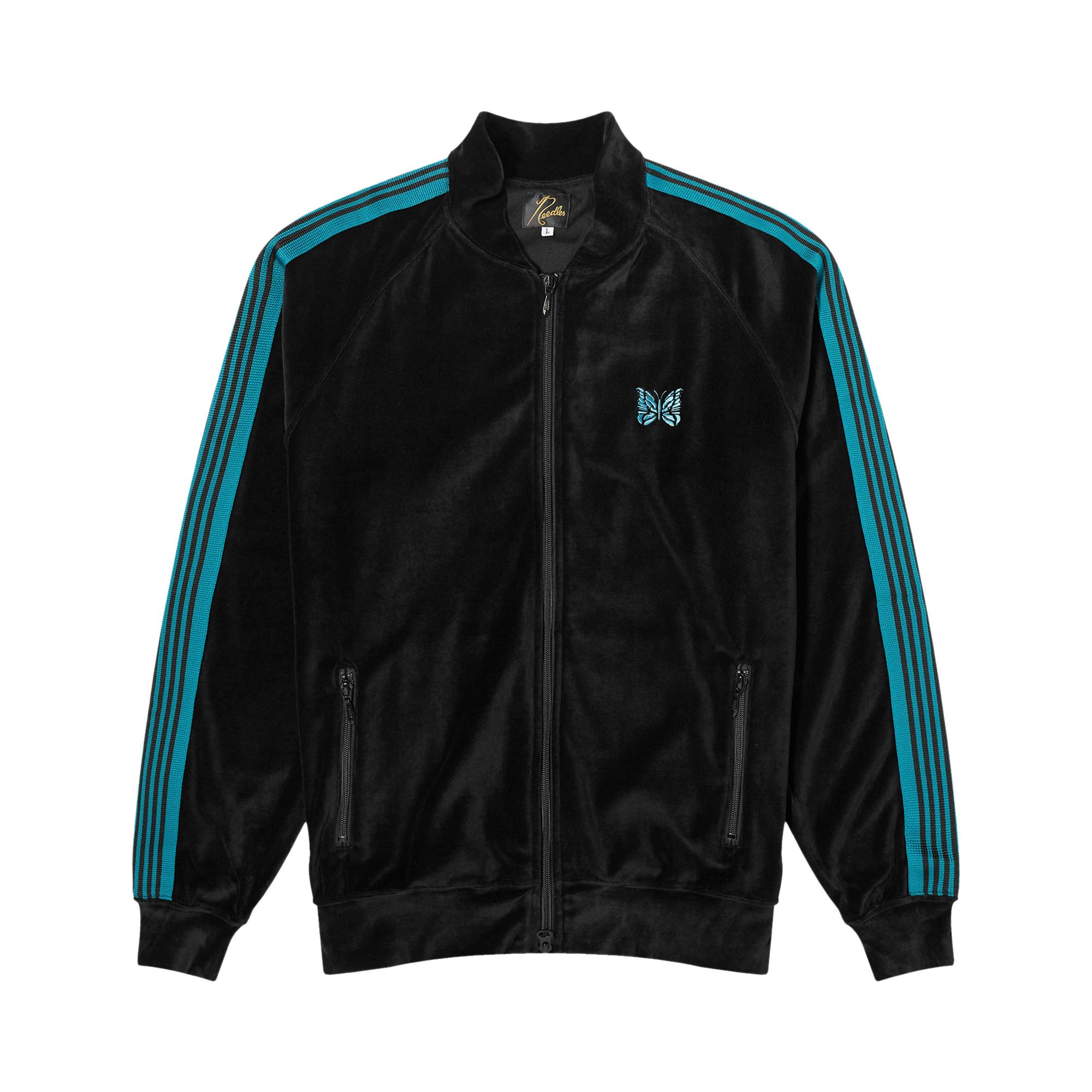 Buy Needles Velour RC Track Jacket Black OT233 C BLAC GOAT
