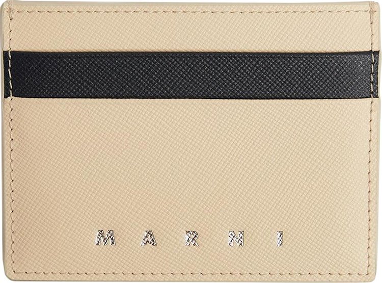 Marni Logo Printed Card Holder TalcNight Blue