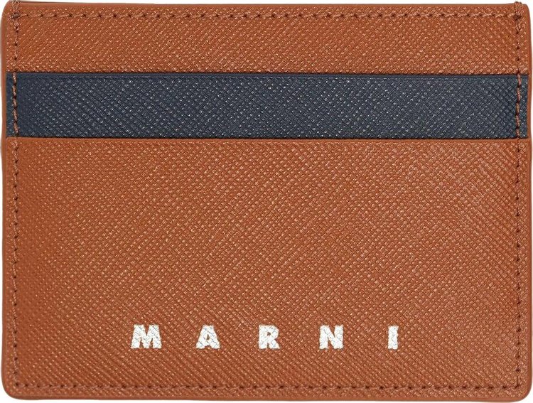 Marni Logo Printed Card Holder MocaNight Blue