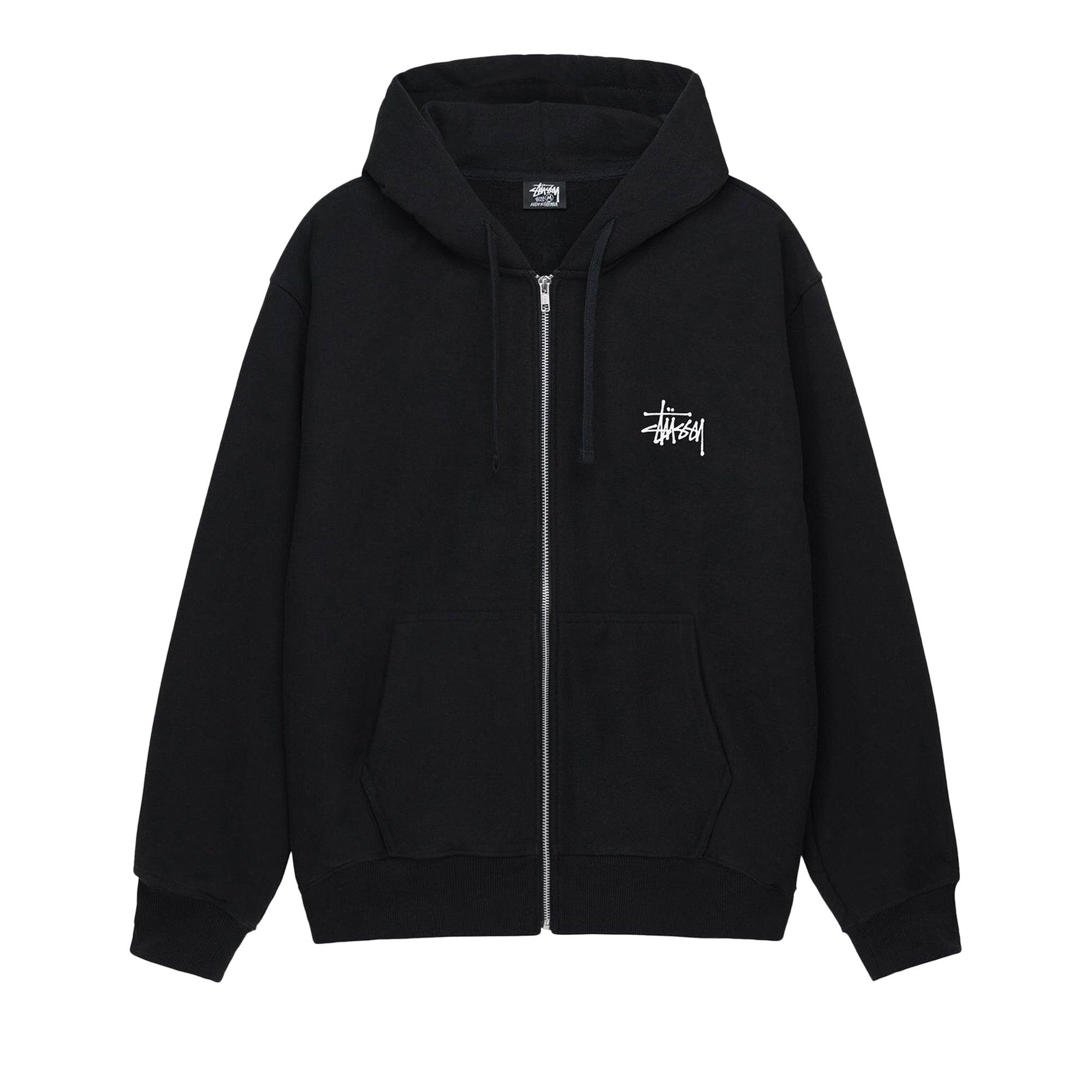 Buy Stussy Basic Logo Zip Up Hoodie Black 1975000 BLAC GOAT