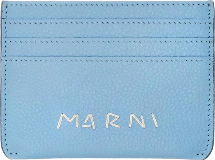 Marni Logo Detail Card Case Light Blue