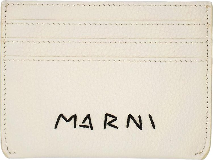 Marni Logo Detail Card Case Ivory