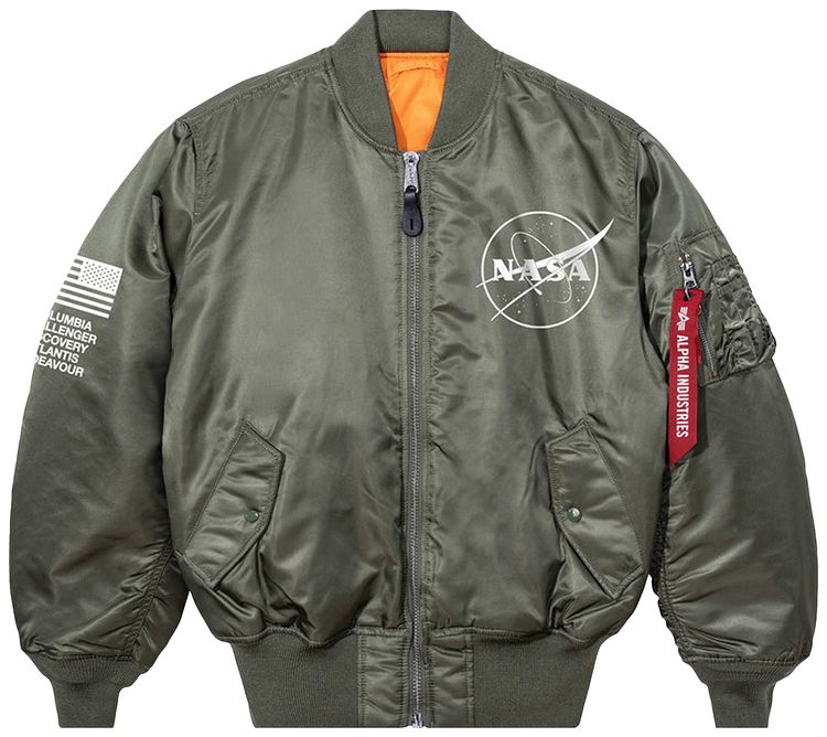 Anti Social Social Club Alpha Industries MA 1 Nebula Jacket Sage