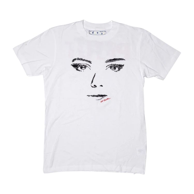 Off White Woman Gaze Mock T Shirt White