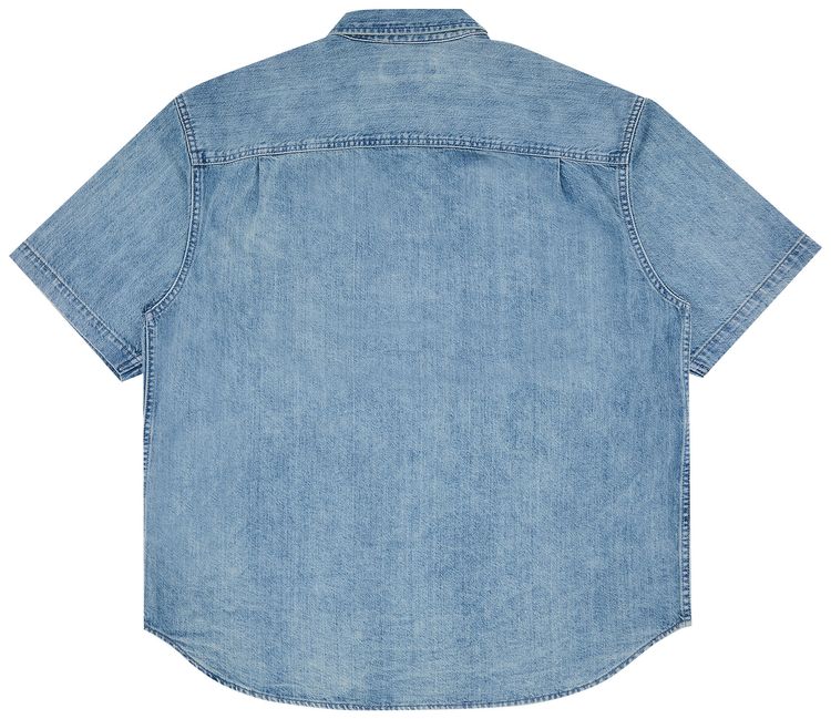 Buy Supreme Loose Fit Short-Sleeve Denim Painter Shirt 