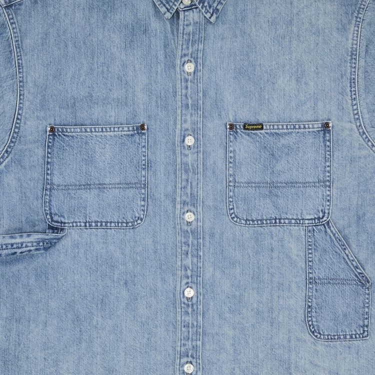 Buy Supreme Loose Fit Short-Sleeve Denim Painter Shirt  