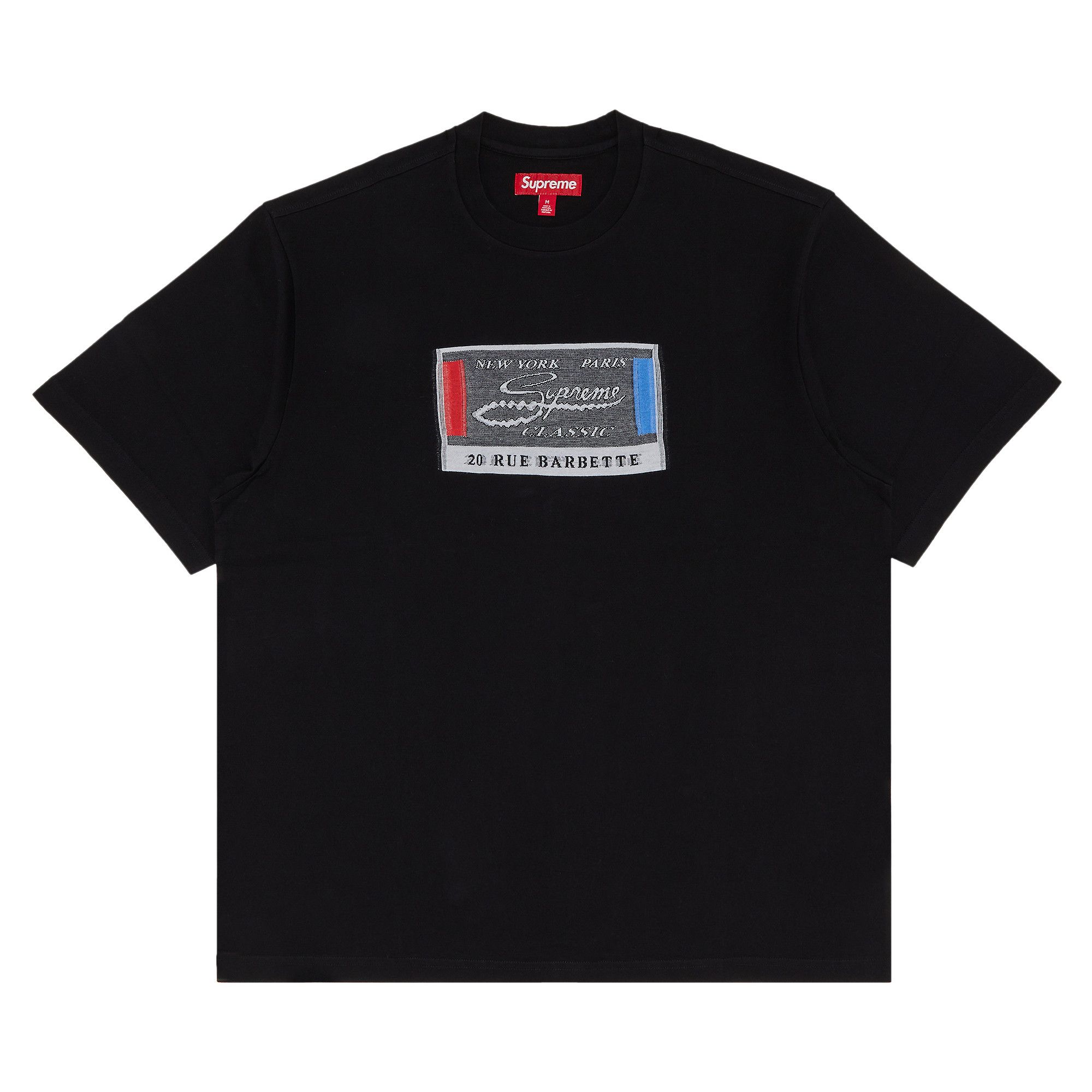 Buy Supreme Intarsia Label Short-Sleeve Top 'Black' - SS24KN69