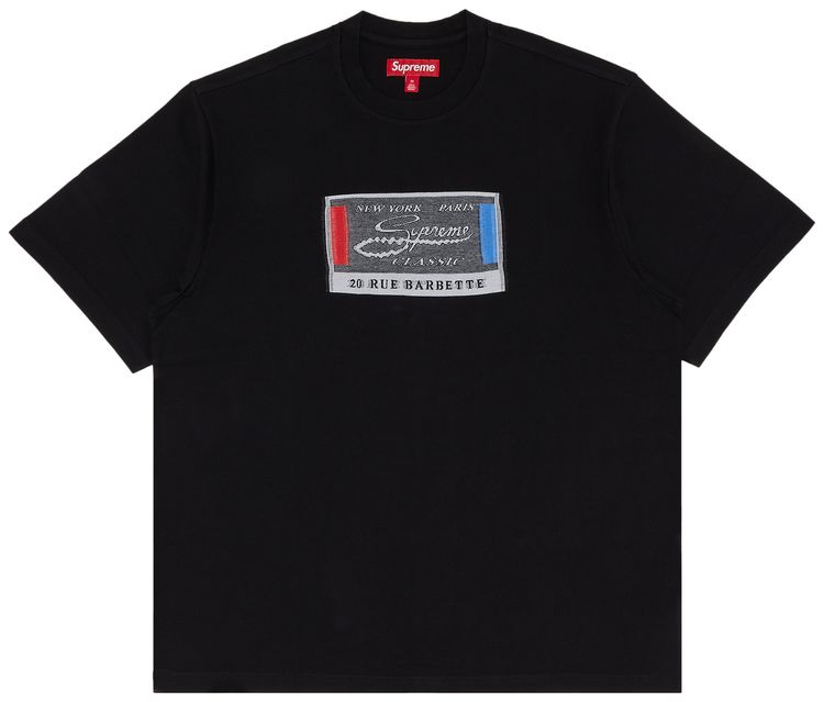 Supreme Intarsia Label Short Sleeve Top Black