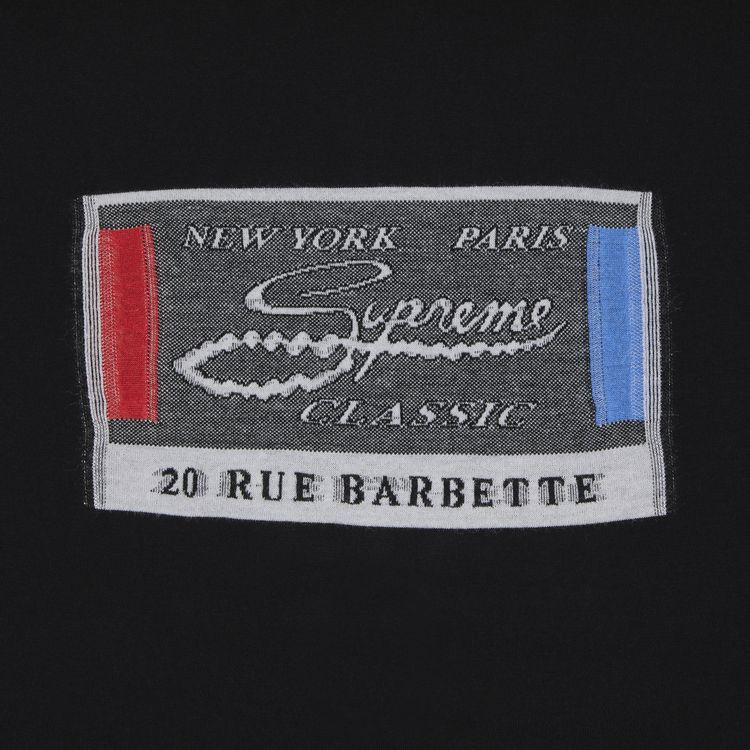 Supreme Intarsia Label Short Sleeve Top Black