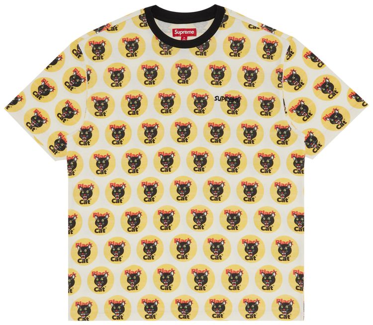 Supreme Black Cat Short Sleeve Top Multicolor