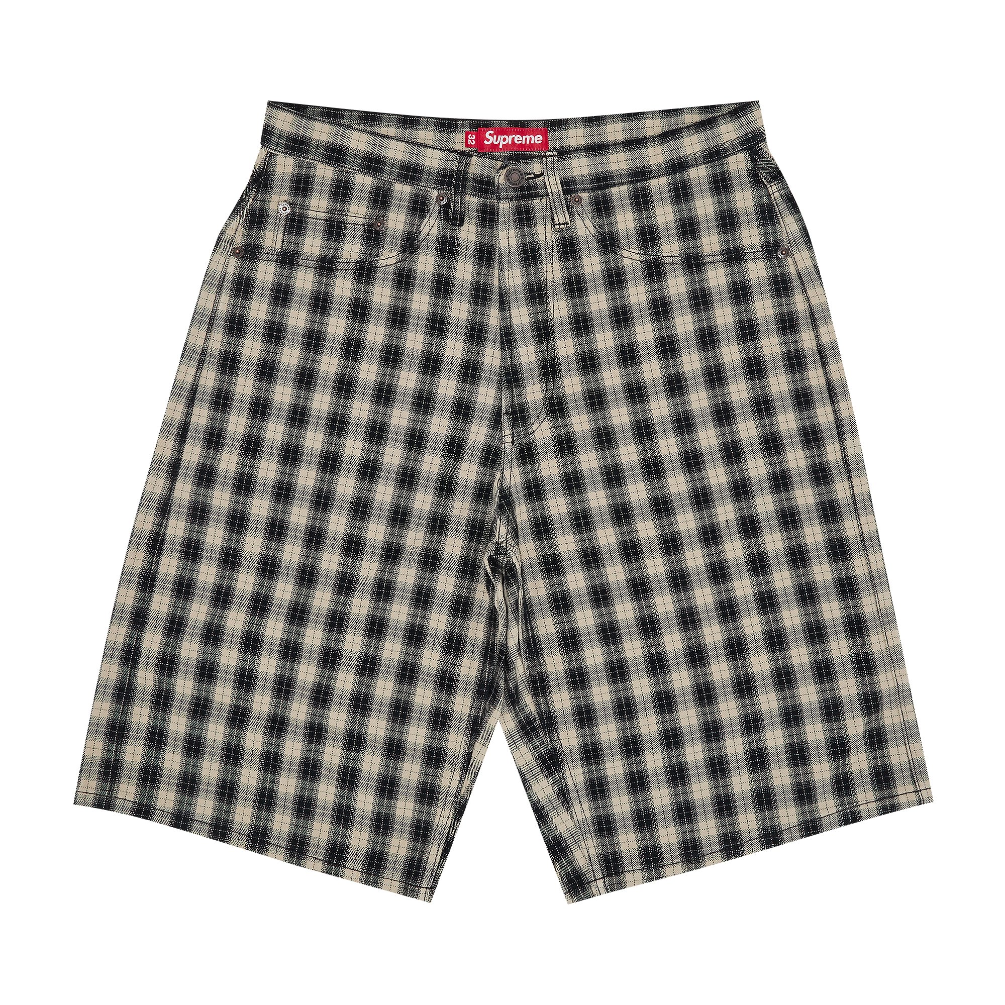 Supreme Plaid Baggy Short 'Black'