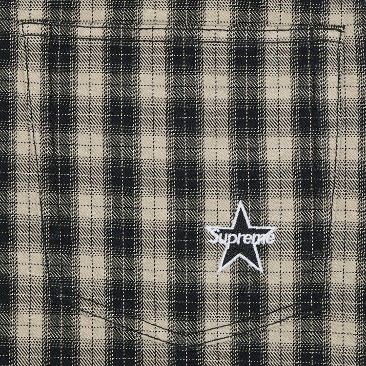 Supreme Plaid Baggy Short Black