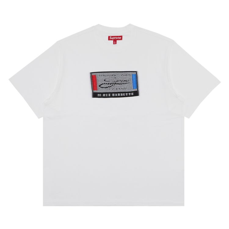 Supreme Intarsia Label Short Sleeve Top White