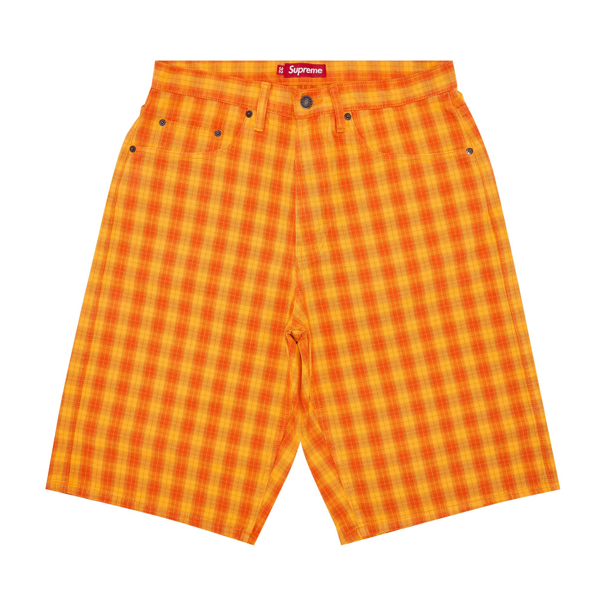 Buy Supreme Plaid Baggy Short 'Orange' - SS24SH23 ORANGE | GOAT