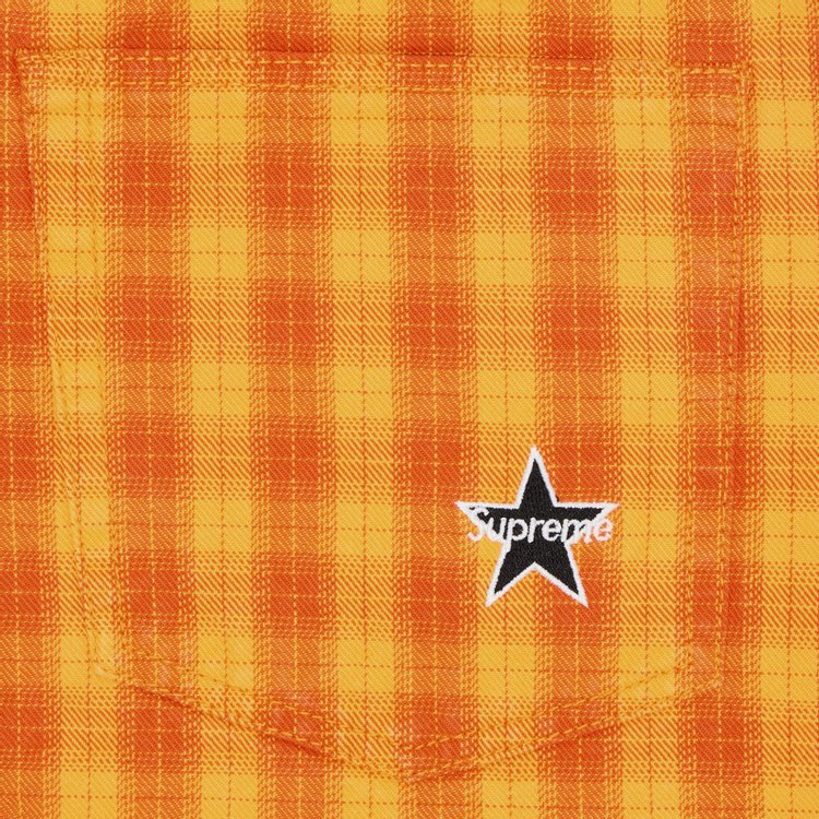 Supreme Plaid Baggy Short Orange