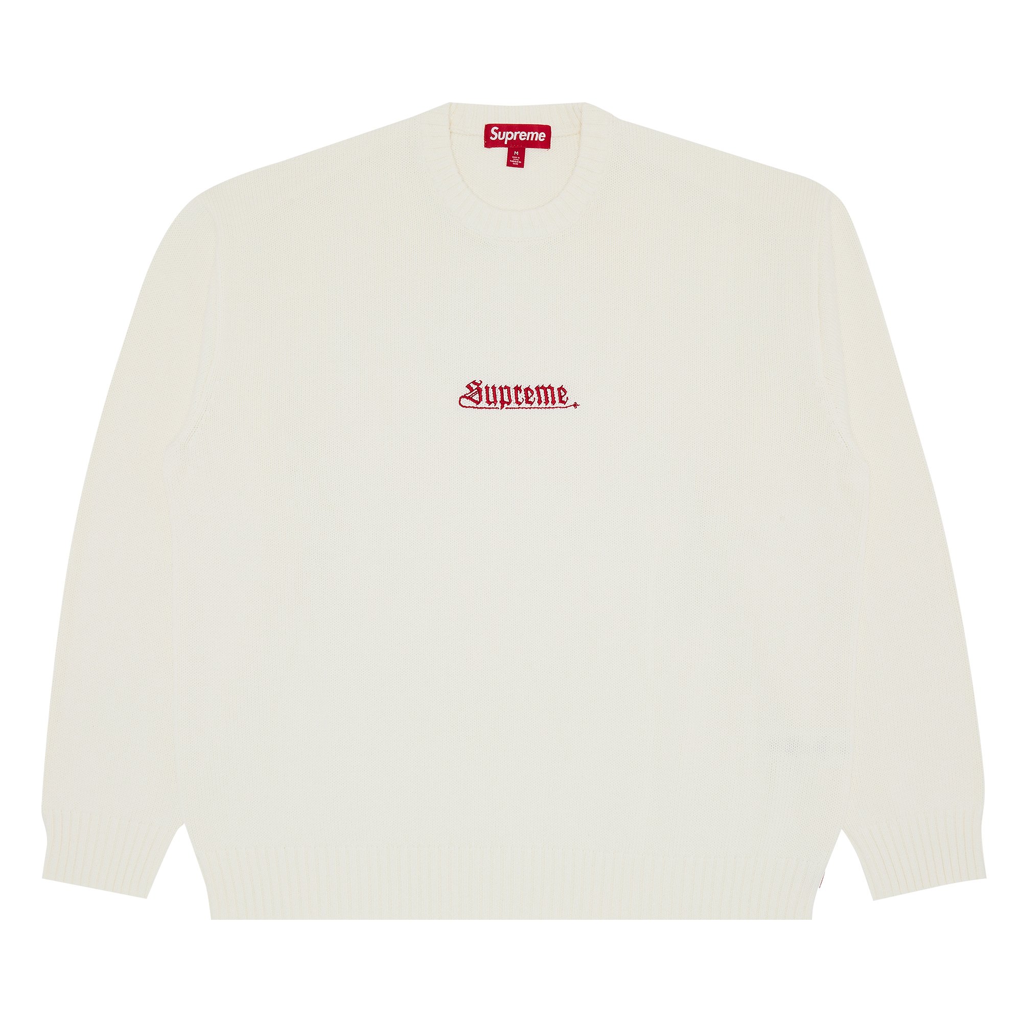 Buy Supreme Old English Sweater 'Ivory' - SS24SK28 IVORY | GOAT