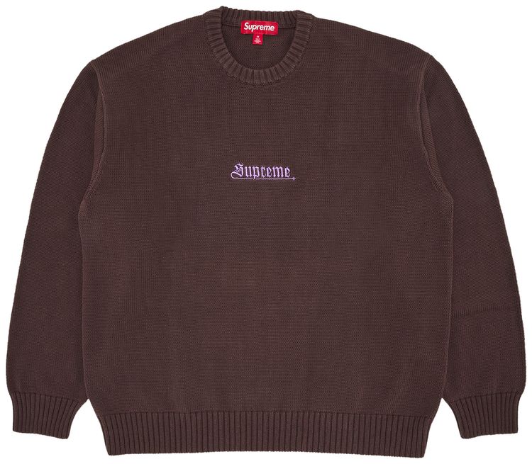 Supreme Old English Sweater Brown