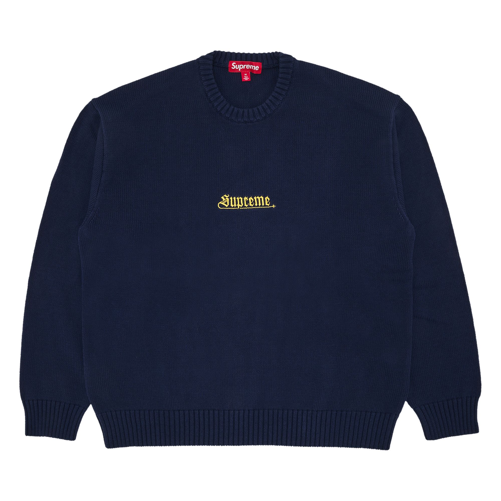 Supreme sweater navy blue on sale